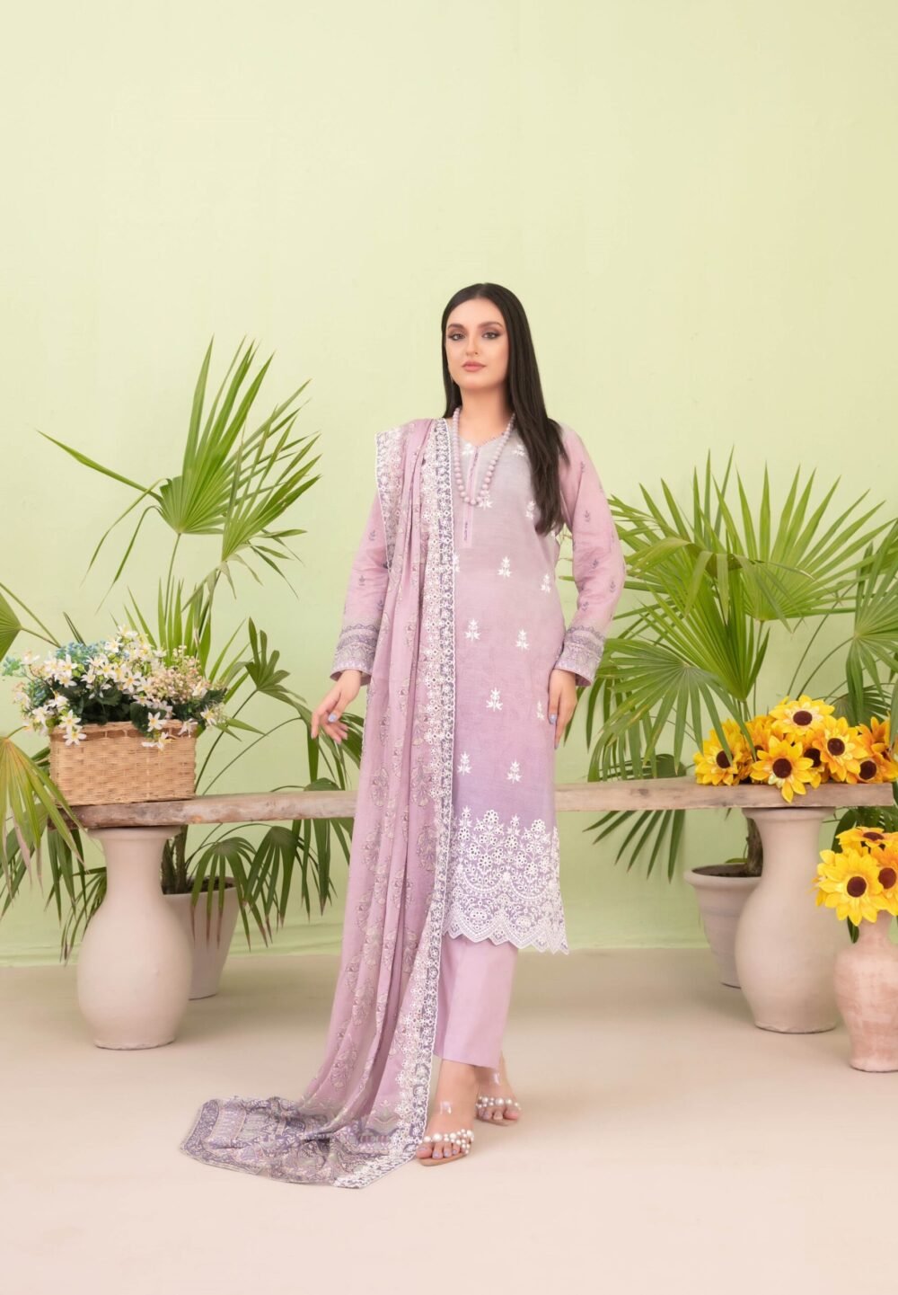 Tawakkal New Embroidered Digital Printed Lawn shirt - Cut Work Embroidered Digital Printed Lawn Dupatta